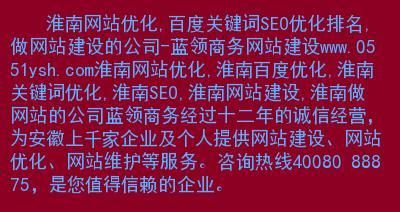 SEO网站排名优化技术（掌握SEO技巧，提升网站流量）