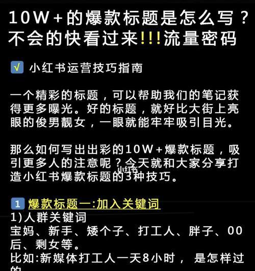 如何打造成功的小红书运营（掌握小红书运营的关键技巧）