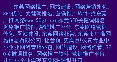 为何企业网站需要外包SEO推广服务（探究企业网站SEO推广的重要性及优势）