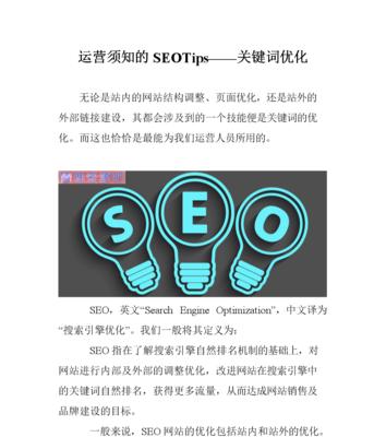 SEO公司如何优化（掌握优化技巧）